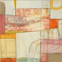 COURTESY OF THE ARTIST - Teresa Stanley's painting "Escarpment No. 2," contains the ghosts of engineering blueprints.