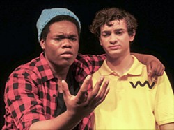 COURTESY OF HUMBOLDT STATE UNIVERSITY - All grown up: Isaiah Alexander as Van and Mickey Donovan as CB at HSU.