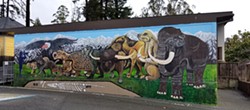 PHOTO BY GABRIELLE GOPINATH - The HSU Natural History Museum's new mural by university students is a beast.
