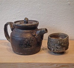 COURTESY OF THE ARTIST - Joel Diepenbrock's wood-fired teapot and cup.