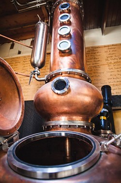 PHOTO BY DERIC MENDES - The hybrid potstill at Alchemy distillery.