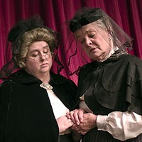Wanda Stapp and Marilyn McCormick as dear, sweet, murderous aunts Abby and Martha in the Ferndale Rep production of Arsenic and Old Lace.