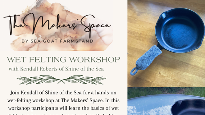 Wet felting workshop with Kendall Roberts from Shine of the Sea
